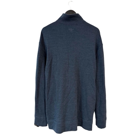 Untouched World Merino Wool Sport Jacket Full-Zip Tasman Melange Blue XL - Picture 6 of 14